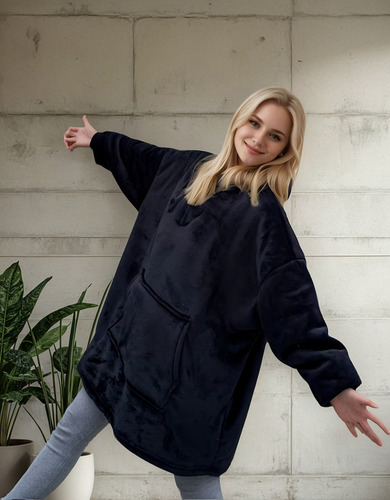 Poleron Sherpa Abrigador De Chiporro Oversize Para Invierno