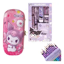 Comprar Set Útiles Escolares Cartuchera Goma Lapices Colores Kuromi