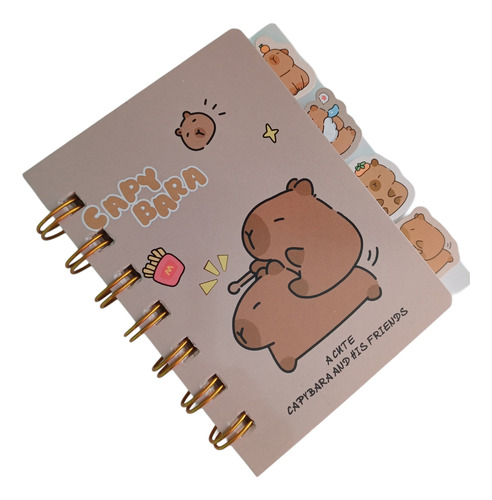 Mini Libreta Capybara Libreta Con Separadores Capibara