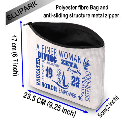 Blupark 1920 - Bolsa De Maquillaje Para Mujer Fina, Diseño D