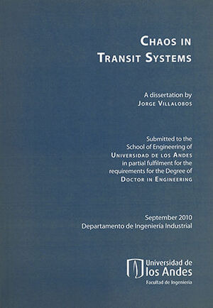 Libro Chaos In Transit Systems Original