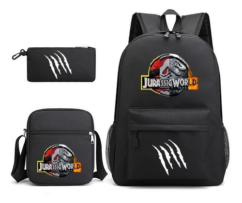 Juego De 3 Piezas De Mochila Escolar Estampada Jurassic Worl