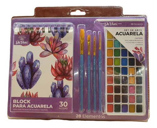 Set De Arte Da Vinci Acuarela 55 Piezas