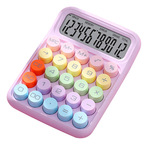 Calculadora Colorida, Teclado Mecánico, Escritorio Electróni