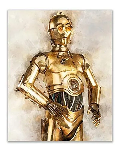 Jgo 6 Fotos Acuarela Decoración R2d2 C3po Bb8 K-2so Bb-9e