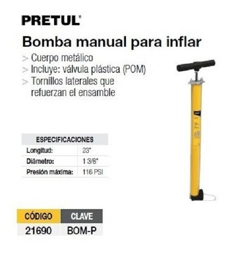 Imagen 6 de 6 de Bomba Para Inflar Llantas De Autos, Bicicletas, Motos