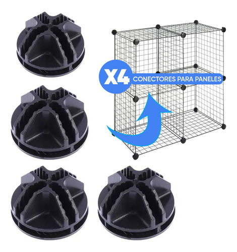 Imagen 1 de 10 de Conectores Cubos Modulares Jaula Corral Deco Expandibles X 4