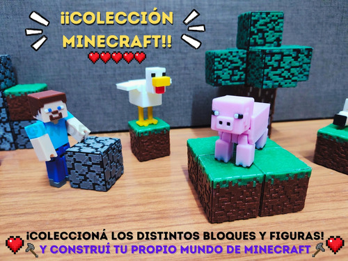 Kit Minecraft 1 Oveja Y 4 Bloques Magnéticos Película