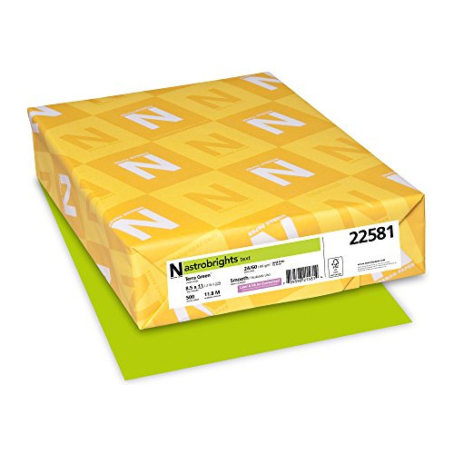 Papel De Color Premium Neenah Astrobrights, 24 Lb, 8.5 X 11 