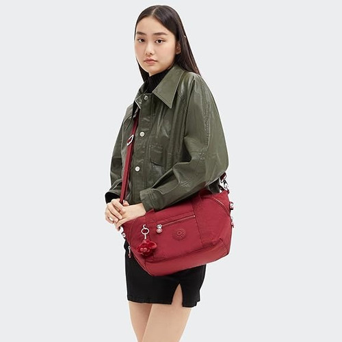 Kipling Art Mini Bolso De Mano Y Crossbody Mujer Original Funky Red Liso Plata Funky Red