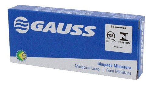Imagem 4 de 4 de Kit 50 Lampadas 12v. Pingo Dagua Grande 5 Watts Gauss Gl2825