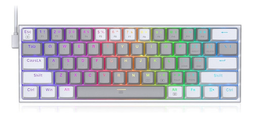 60% Teclado Mecánico Gaming Redragon K617 Fizz Con Luz Rgb