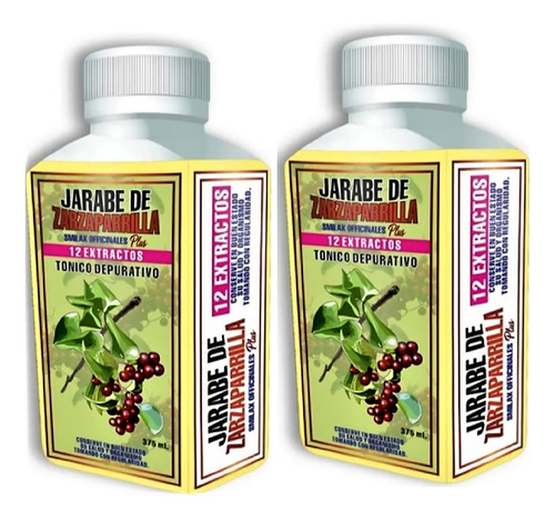 2 Zarzaparrilla Jarabe 375ml - mL a $42