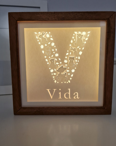 Imagen 2 de 8 de Velador Led Infantil Tamaño Chico Con Nombre -animalitos