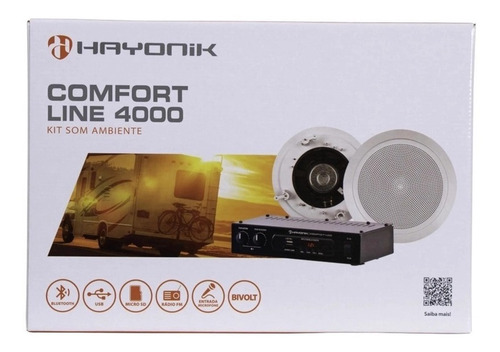 Som Ambiente Teto / Arandela Kit Comfort Line 4000 Hayonik