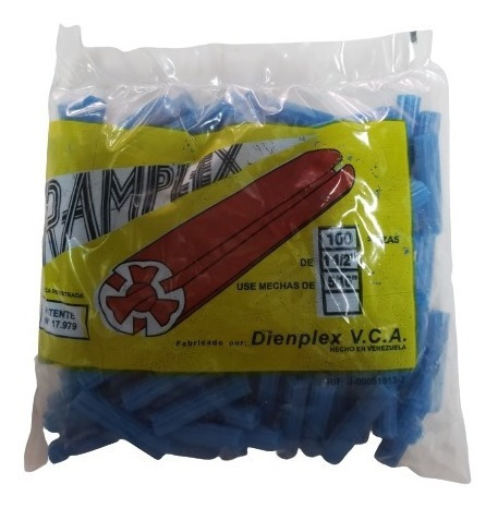 Ramplug Plastico Azul 5/16 100 Unidades