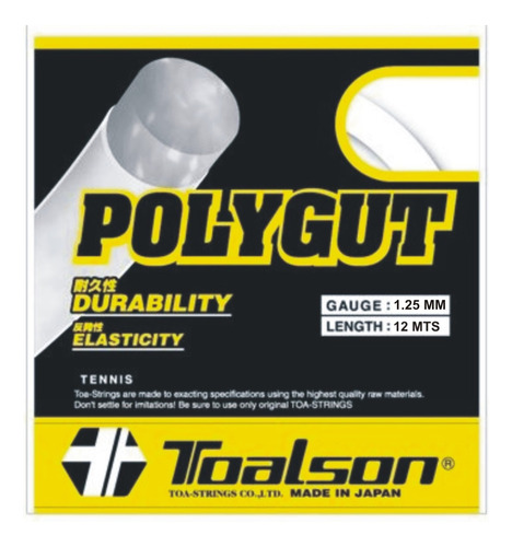 Set Individ Rollo Cuerda Toalson Polygut Negro Raqueta Tenis