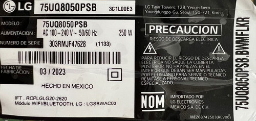 Tiras Leds Lg 75uq8050psb Ssc_y21_slim_trident_75up80 Hp* (Usado)