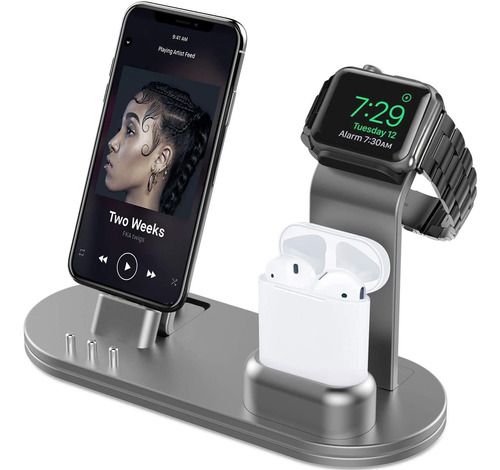 Olebr - Soporte De Carga Apple Watch 4 Bases De Carga Airpod