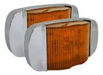 Comprar Par Plafón 14 Led Bicel Cromado Fijo Estrobo 12\u002F24v Lateral