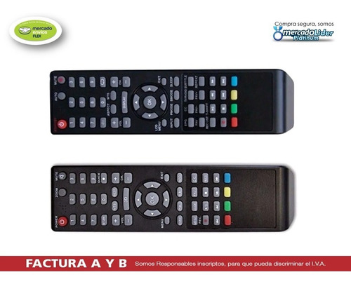 Imagen 2 de 7 de Control Remoto Led Tv Tonomac Admiral Ken Brown Serie Dorada