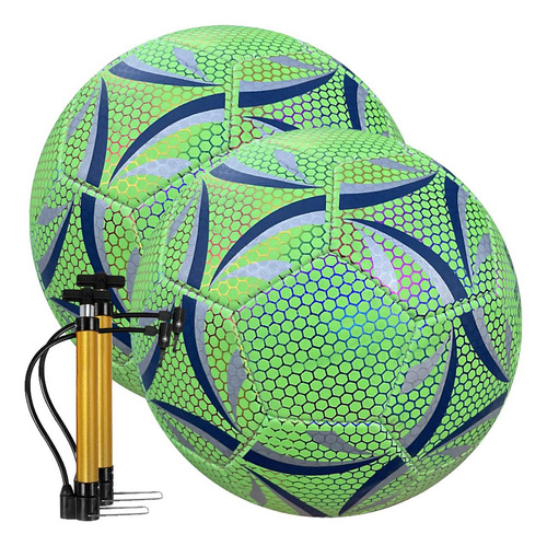 Balones Práctica, Mxgnp-002, 2 Pzas, #5, Verde, Reflectante, Color Verde