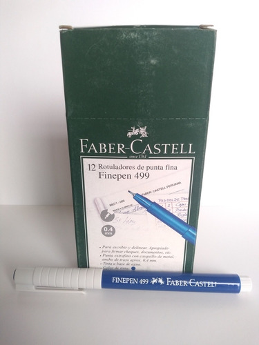 Plumón Rotulador Fine Pen 499 Faber Castell X12