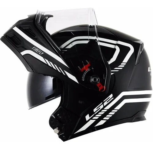 Casco Ls2 324 Metro Firefly Mate Rebatible Luz Fluo Novedad