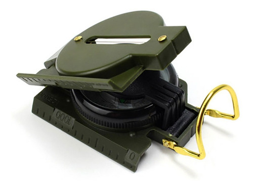 Imagen 2 de 3 de Brujula Color Dorada Con Tapa Camping Explorer Pro Shop