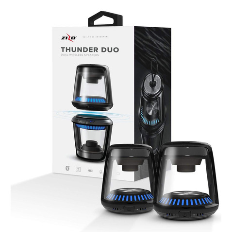 Zizo Thunder Duo True Wireless Bluetooth [led Iluminado] Alt Color Negro 110v