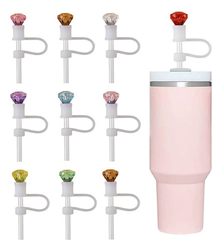Cubiertas De Paja De Silicona For Botella De Agua, Cristal,