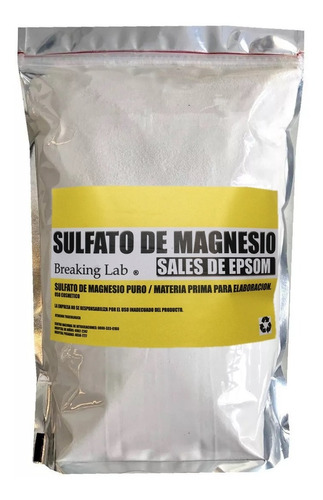 Sales De Epsom Sulfato De Magnesio Puro 99.9% 2 Kilos Usp!