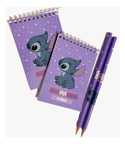 Anotadores Más Lápiz Personalizados Souvenirs Stich X44