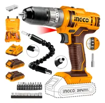 Comprar Taladro Atornillador Percutor 20v 2bats + Extensor Flexible Color Naranja claro Frecuencia 50-60 Hz