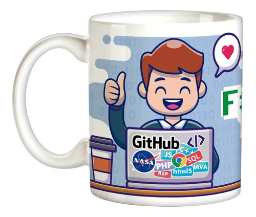 Caneca Xícara Do Programador Personalizada Nome Programação