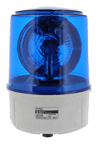 Torreta Giratoria Azul 120v Qlight S150u-120-b