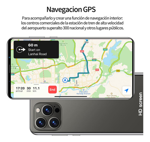 Teléfonos Inteligentes Android Baratos I13 Pro Max 7.5 En Ram 1gb Y Rom 16gb Oro