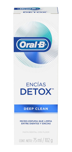 Crema Dental Oral-b Encias Detox X 75ml