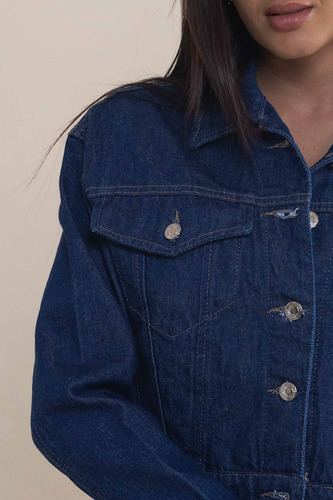 Campera Denim Raw Crudo Origen Moda 2025 Mujer Scombro