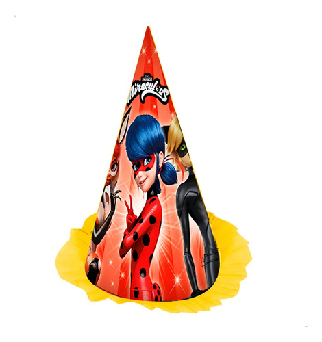 Bonete Color Miraculous - Lady Bug Otero Homenajeado Diseño Estampado Miraculous