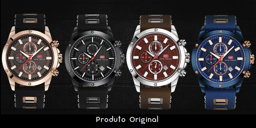 Relógio Masculino Original Social Dourado Minifocus Presente