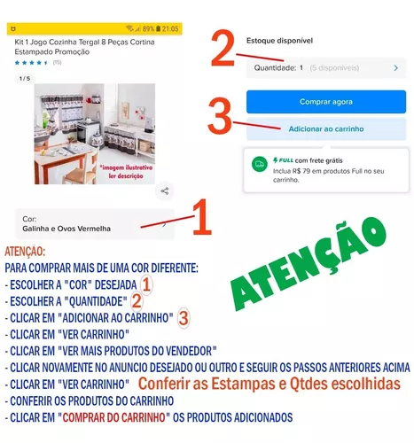 Kit Jogo De Cozinha Tergal 8 Peças Promoção