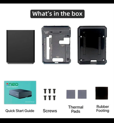 Case Argon 1 Neo Para Raspberry Pi 4 B Refrigeração Passiva (Usado)