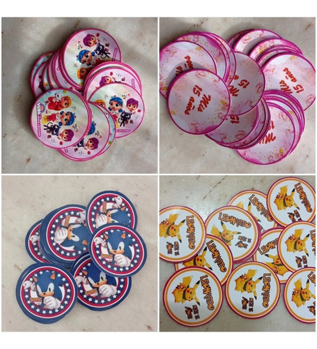 Imagen 2 de 4 de Stickers Redondos Personalizados X 20 Unidades