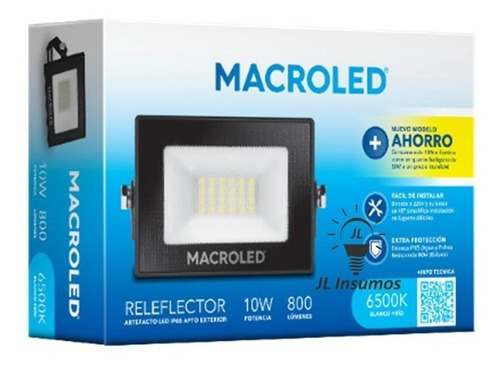 Pack 10 Reflector Led 10w 220v Alta Potencia Luz Fria