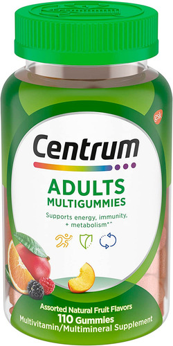Multivitamínico Centrum Adults Multigummies Com 110 Gomas Sabor Frutas cítricas