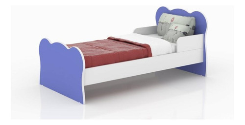 Quarto Infantil Guarda Roupa Cômoda Mini Cama Azul/branco