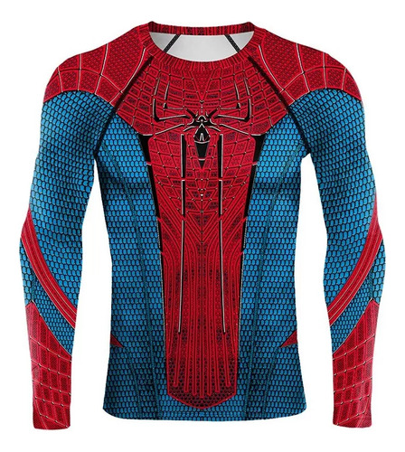 Camiseta Deportiva De Compresión Spiderman Para Hombre