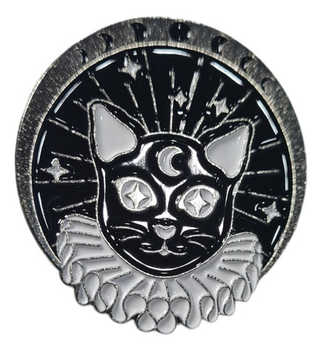 Pins Broche Metálico Baphomet Gato Pentagrama Diseños Varios