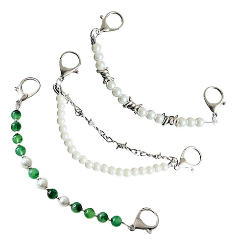 3 Unidades De Zapatos Pearl Charm Punk De Doble Capa